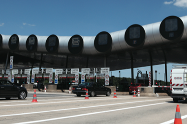 A10 toll gate in France